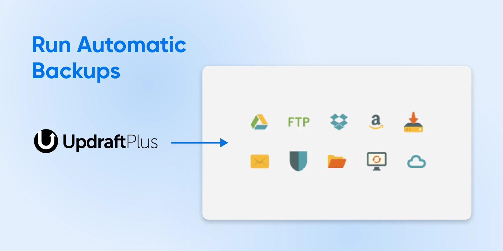 UpdraftPlus WordPress backup plugin displaying automatic backup options